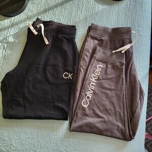 Calvin Klein set of 2 sleepwear women's XL loose fit lightweight  black and grey